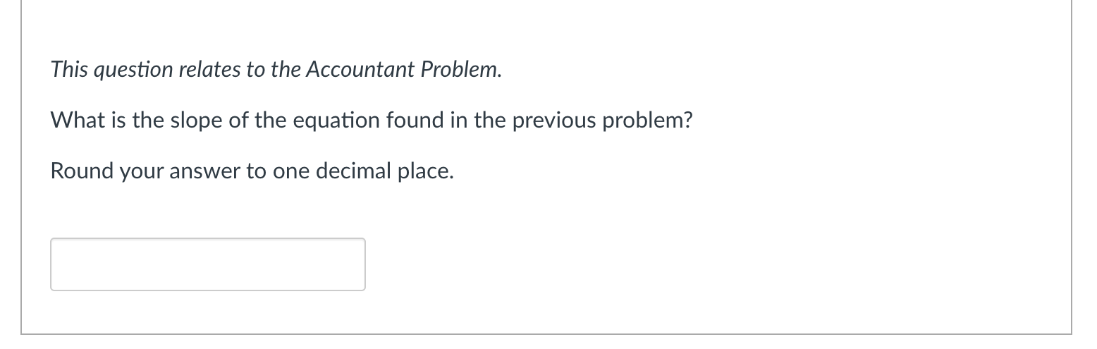 of this equation? Round your answer to one decimal place. This question