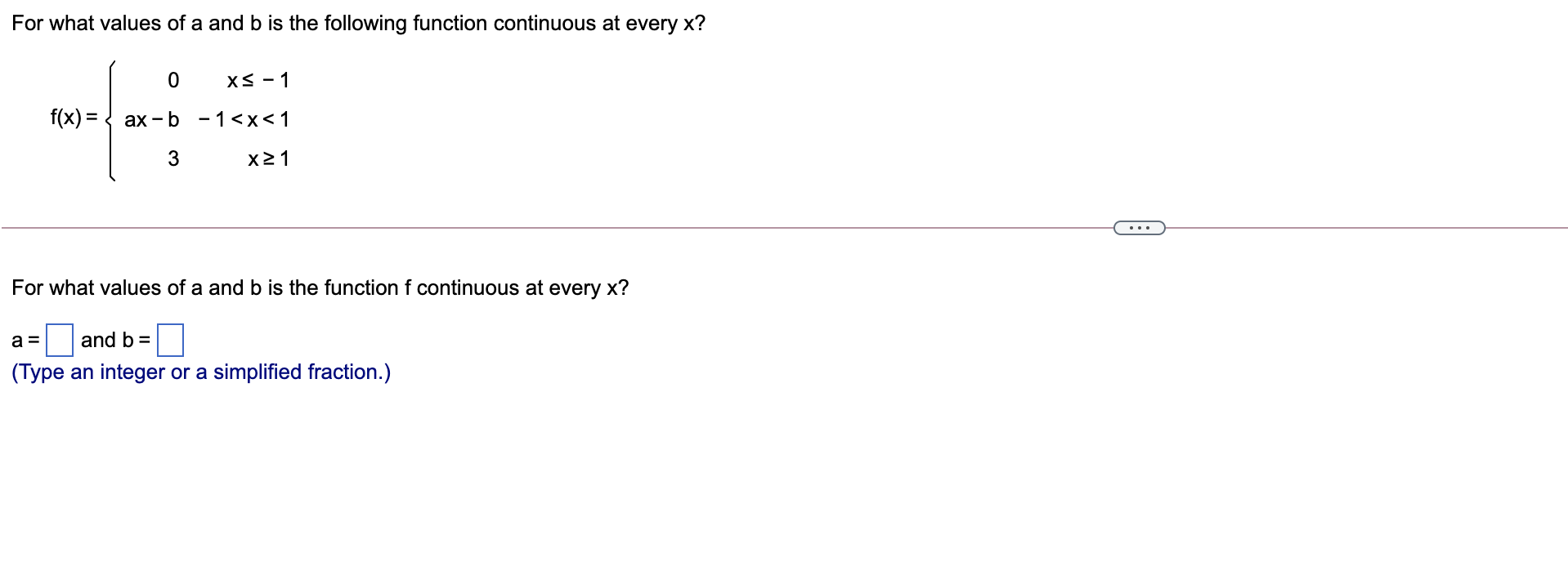 is not continuous at a = 7 because lim f(x) f( 7).