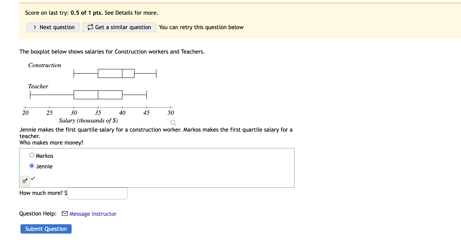 salary for an Actuaries, and he is making less than 96 of