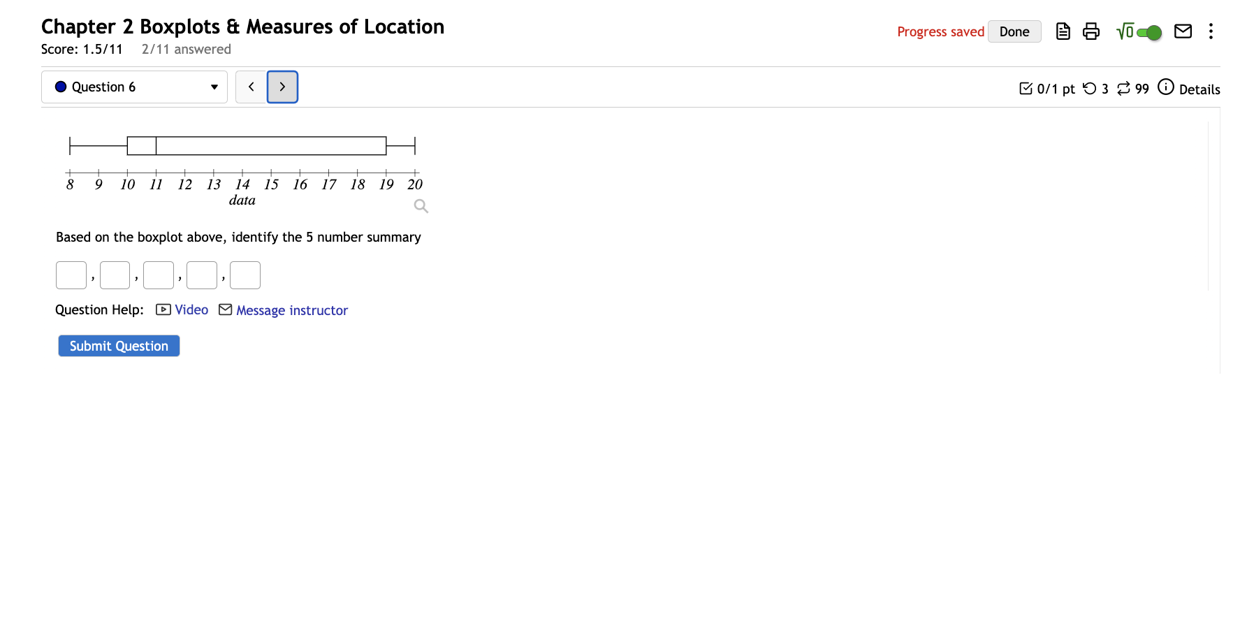 a similar question You can retry this question below The boxplot below