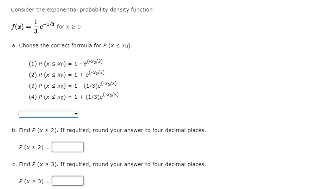 5 x0). (1) p (x 5 x0) = 1 - e\""'3) (2)