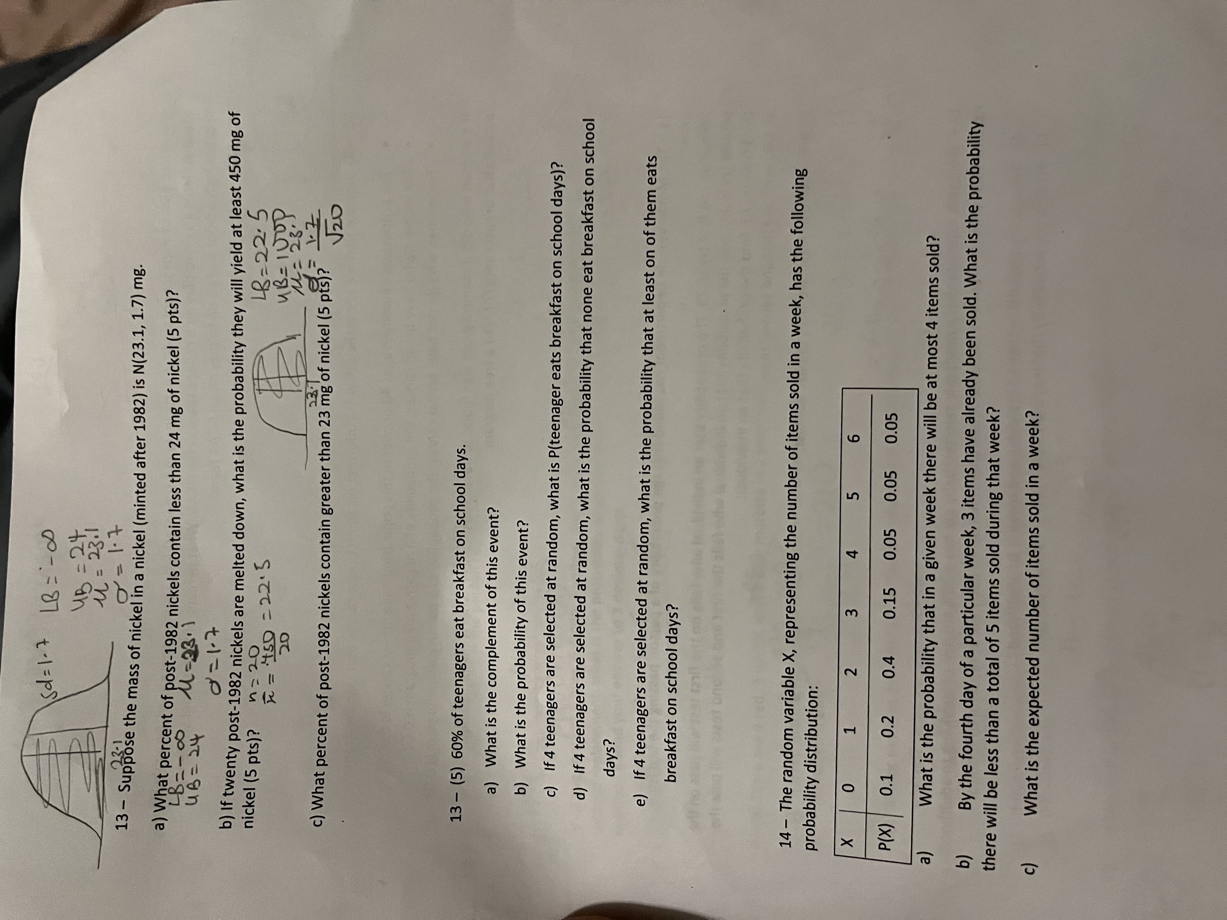 Sd = 1-7 LB = - D UB = 24. u