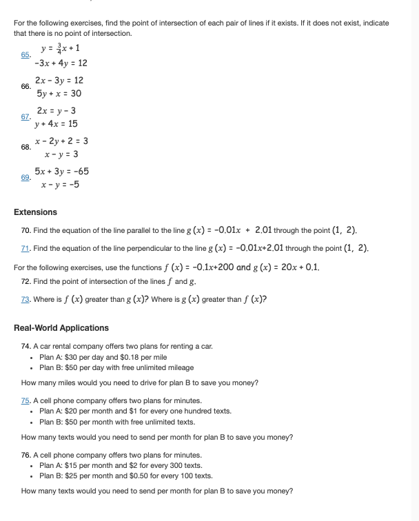 + 4y = 1 For the following exercises, find the x- and