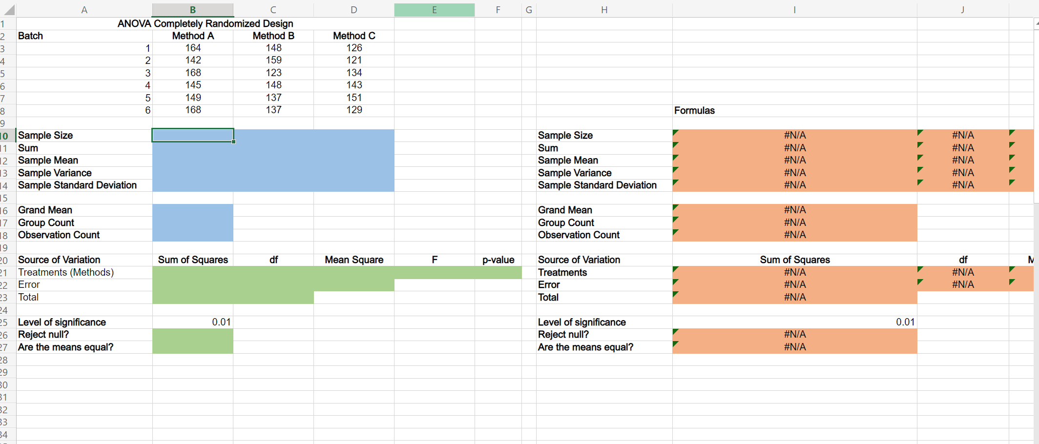 ANOVA (Structured)See attached for dataA manufacturing company has been selected to assemble