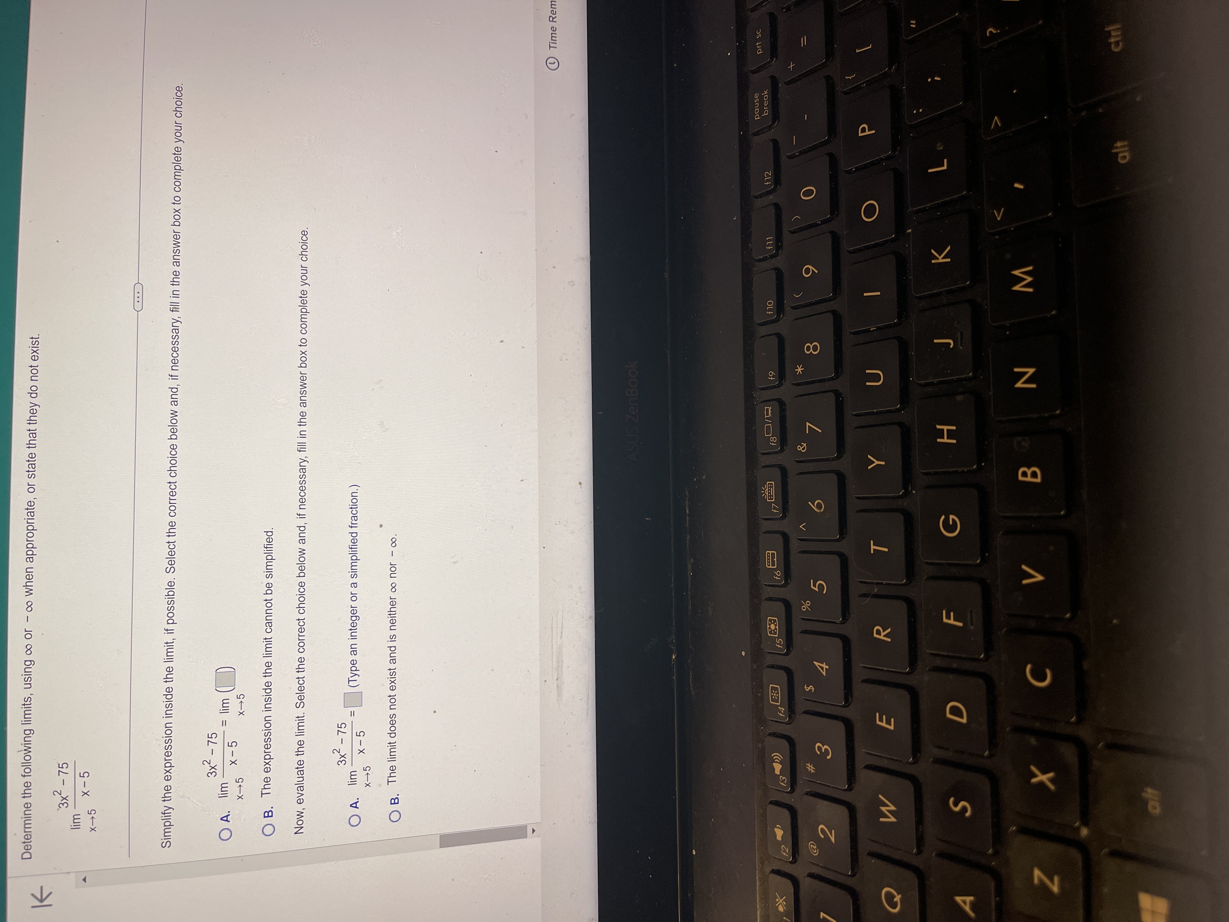 or state that they do not exist. 3 x 2 - 75