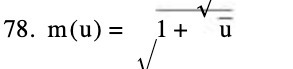 78. m(u) = u