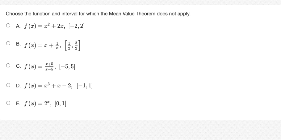 and x = 3 O D. x = -1, x = 2,