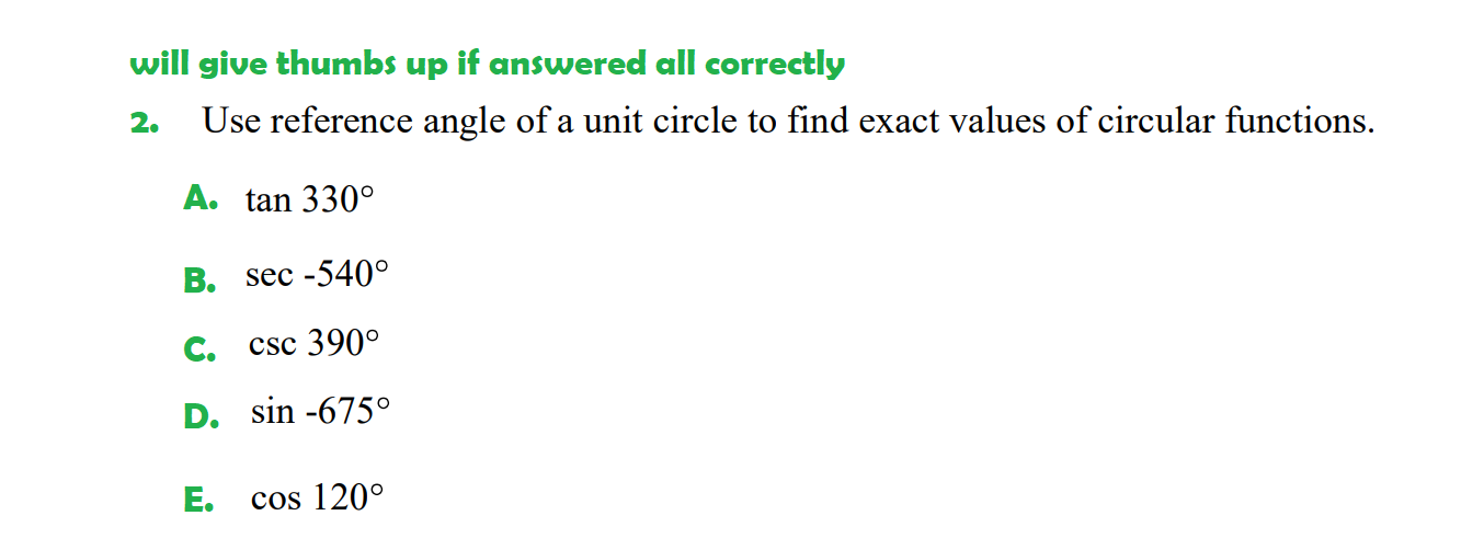  PRECALCAnswer all correctly, I will give thumbs up will give thumbs
