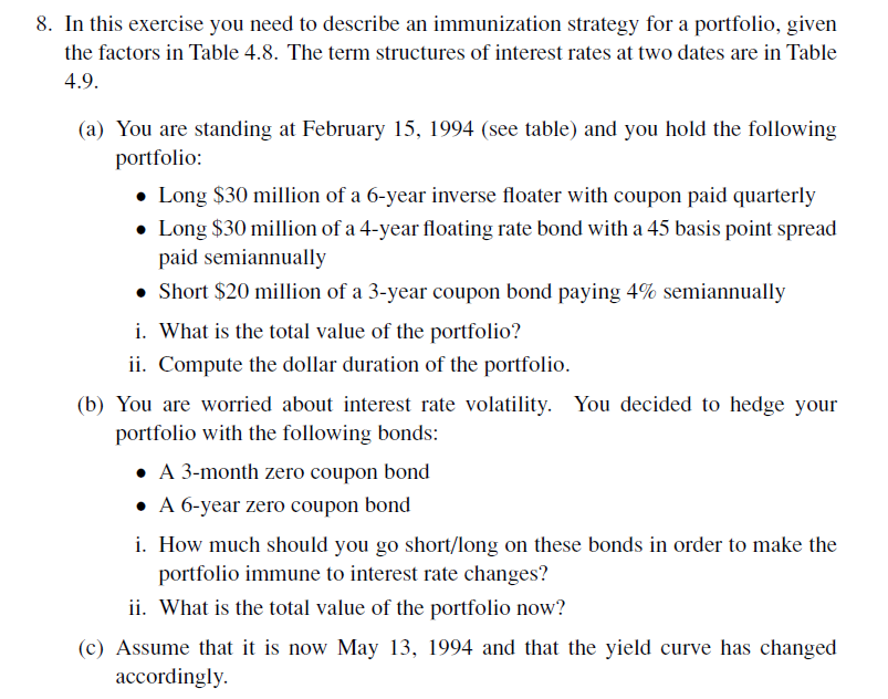8. In this exercise you need to describe an immunization strategy