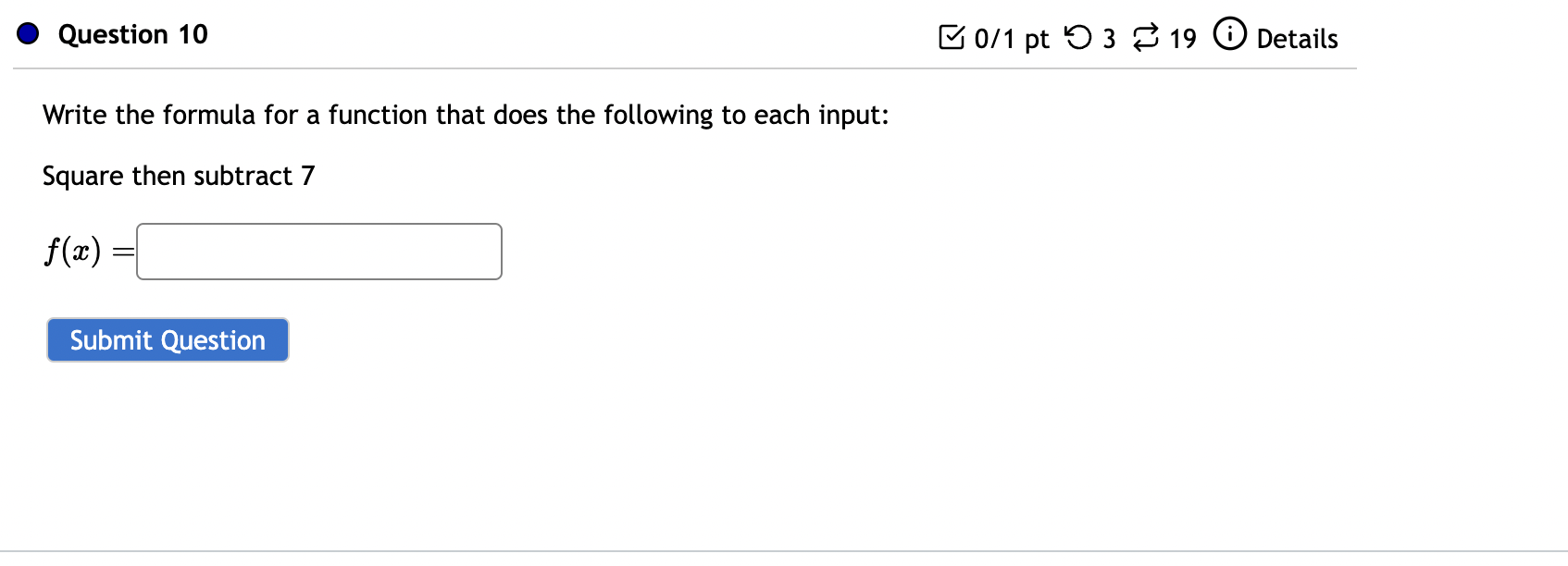 23 19 (D Details Which of the following sets of ordered pairs