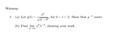 Show that 5r, showing your work. exists.