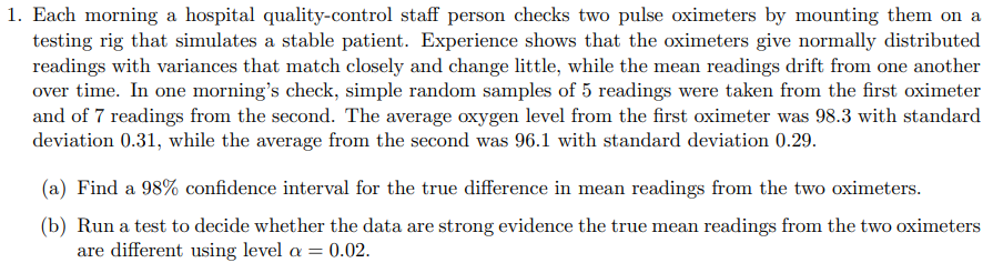  Please submit the answer in R code. Thank you! 1. Each