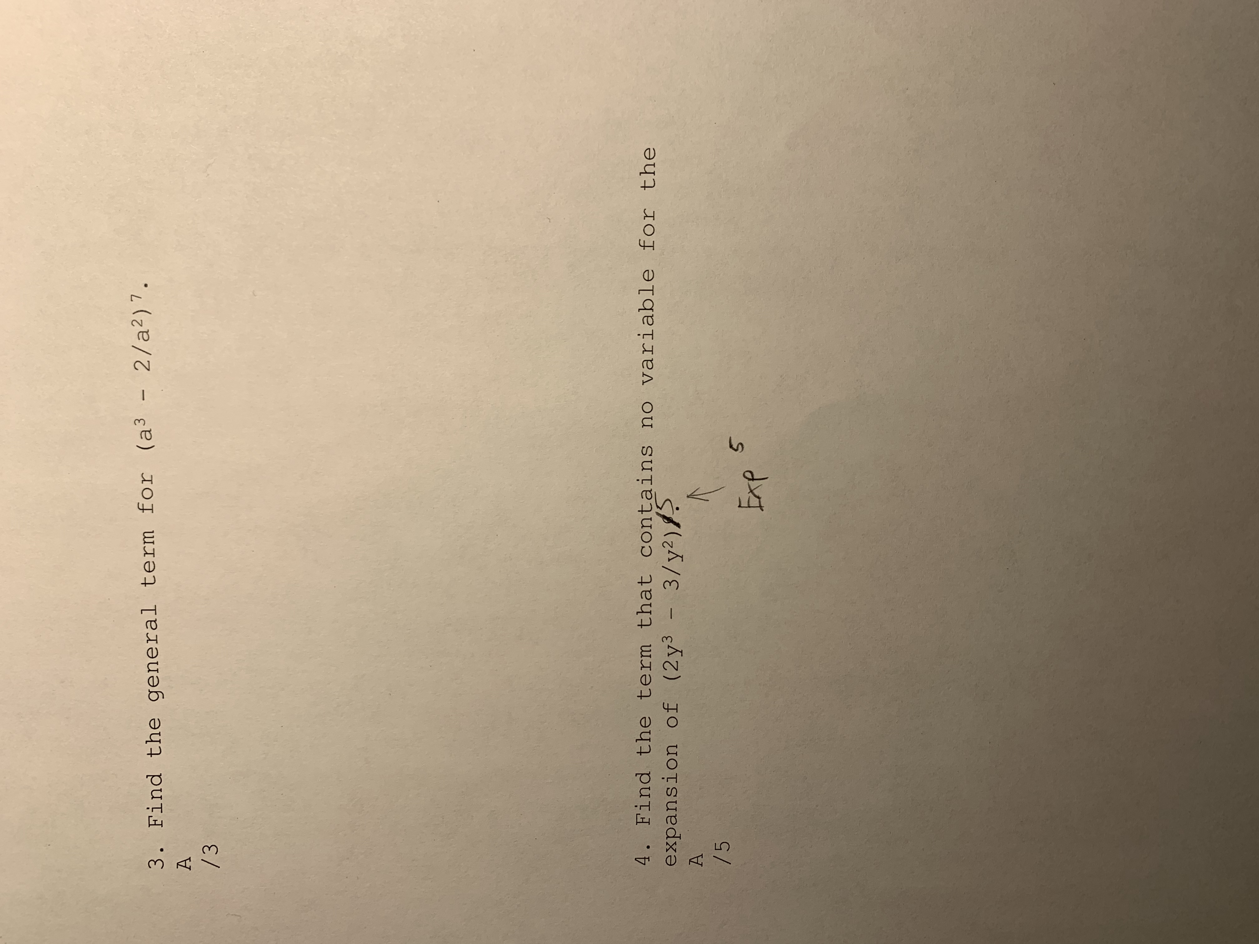 43. Find the general term for (a3 - 2/a2) 7. A 13