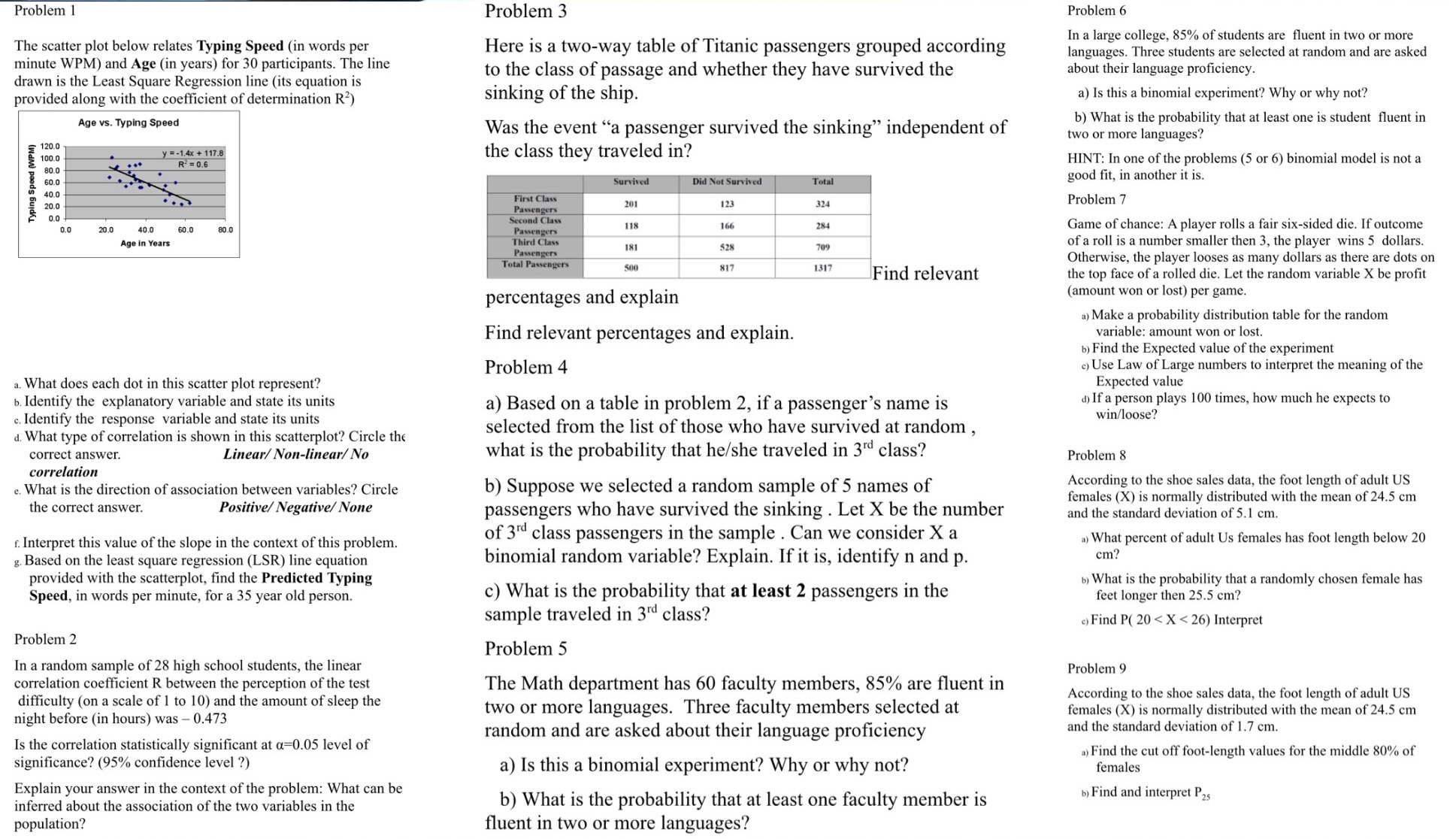  All question Step by stepThanks Problem 1 Problem 3 Problem 6