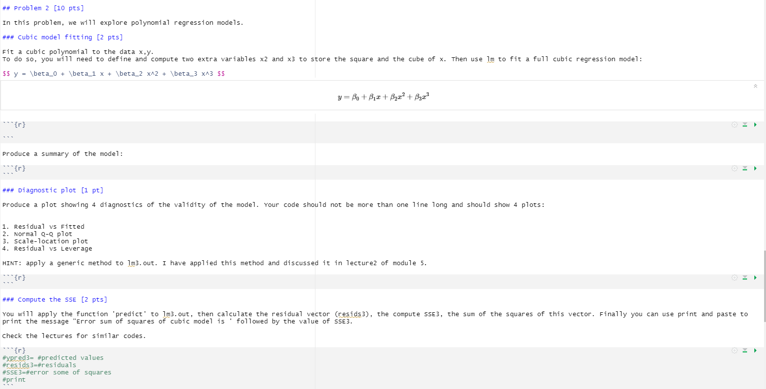  ## Problem 2 [10 pts] In this problem, we will explore