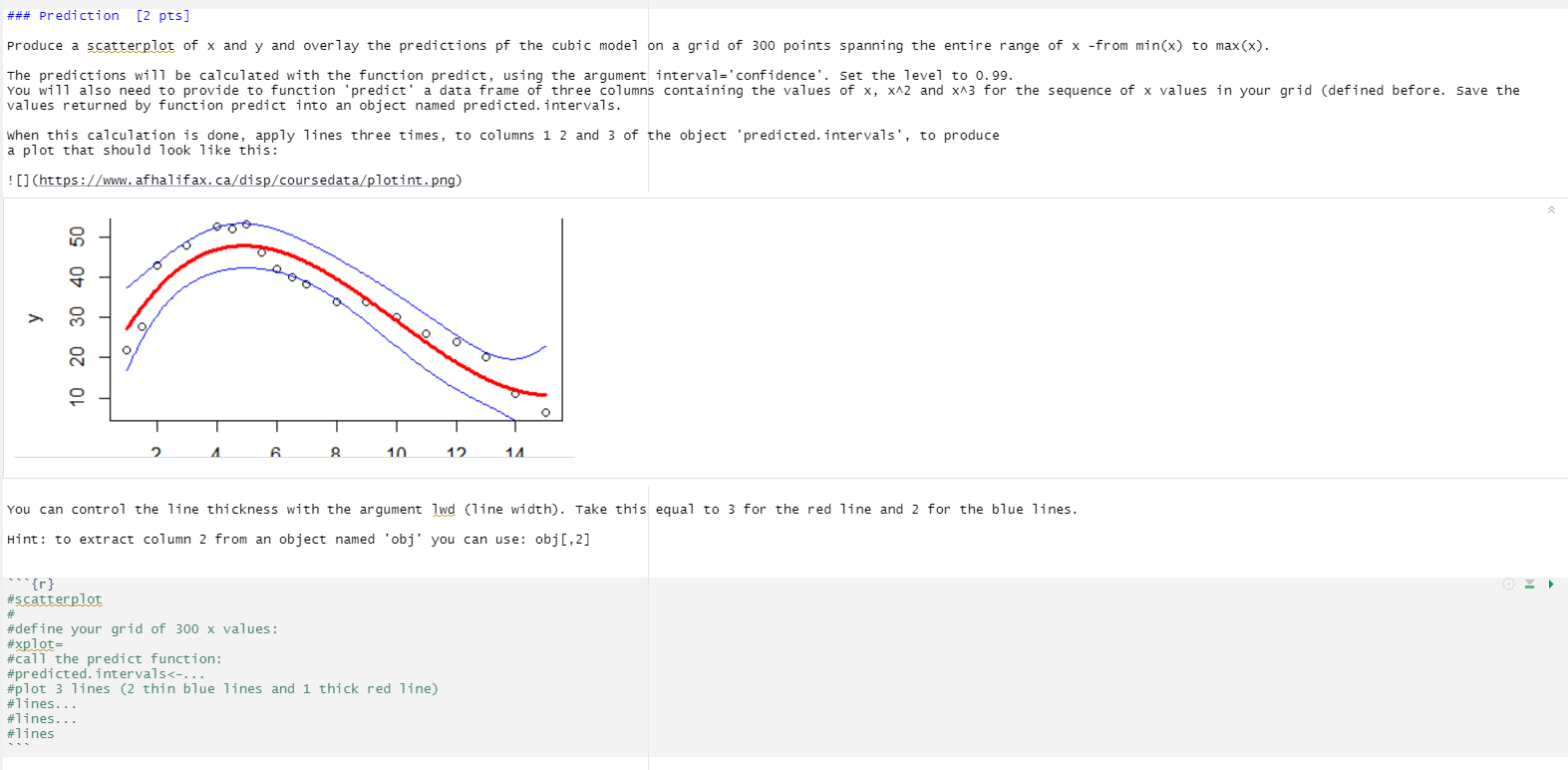 polynomial regression models. ### cubic model fitting [2 pts] Fit a cubic
