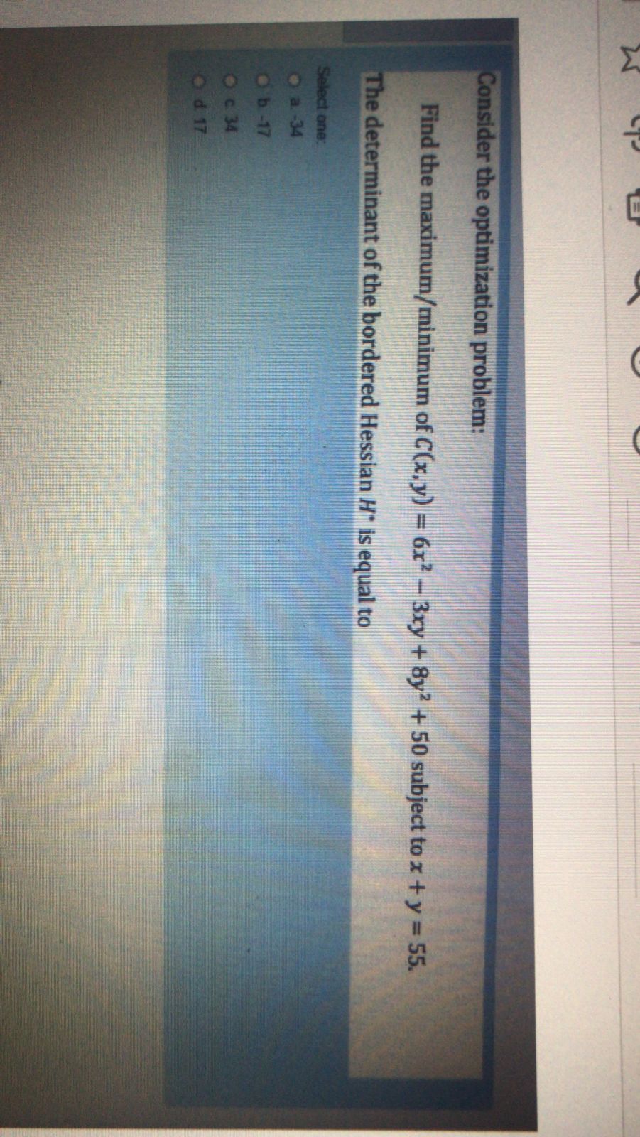 y) = 4x2 + 3xy + 2y? + 75 subject to x