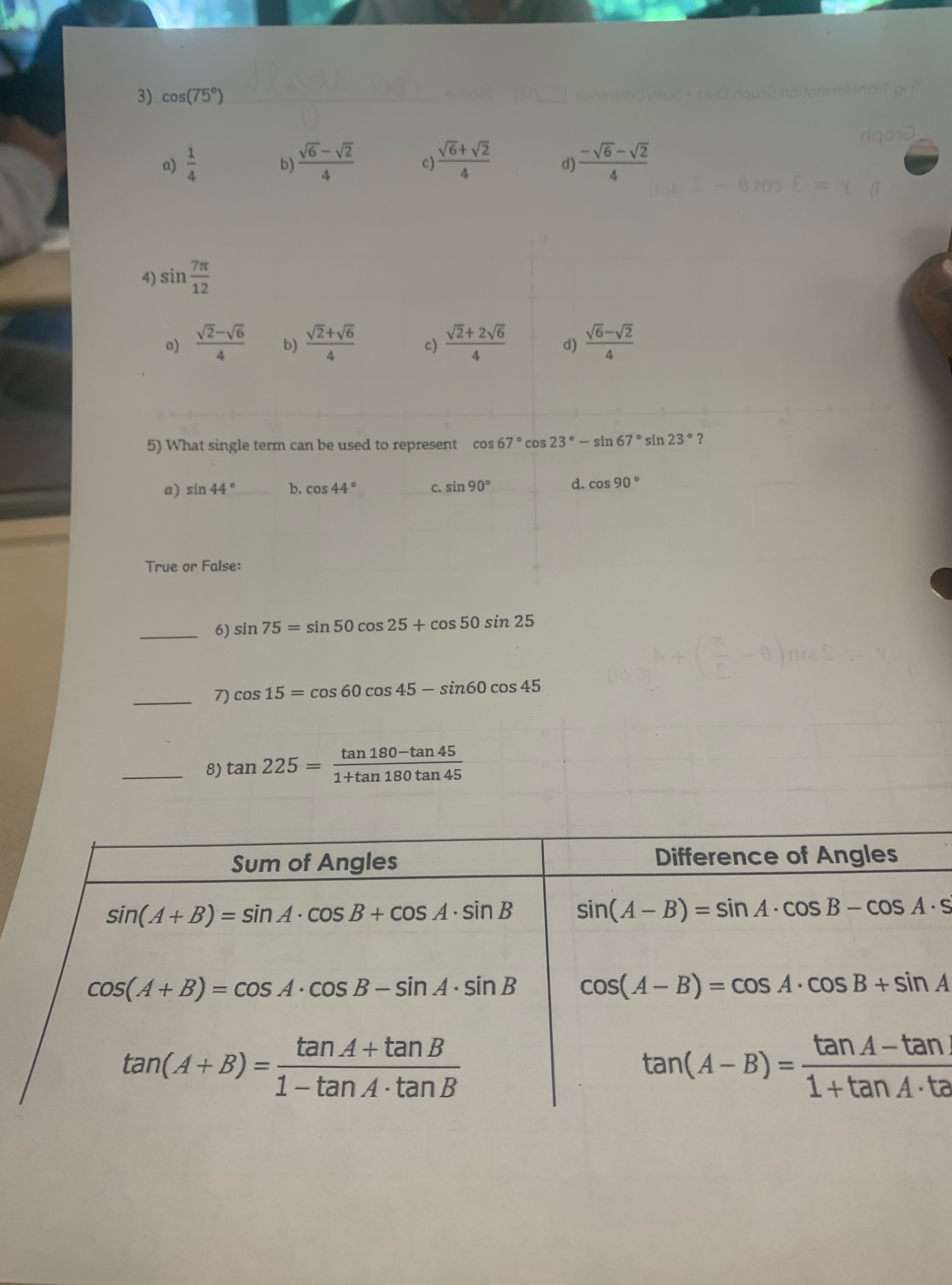 VZ 4 d) -V6 - VZ COM) - 0205 8 = 0