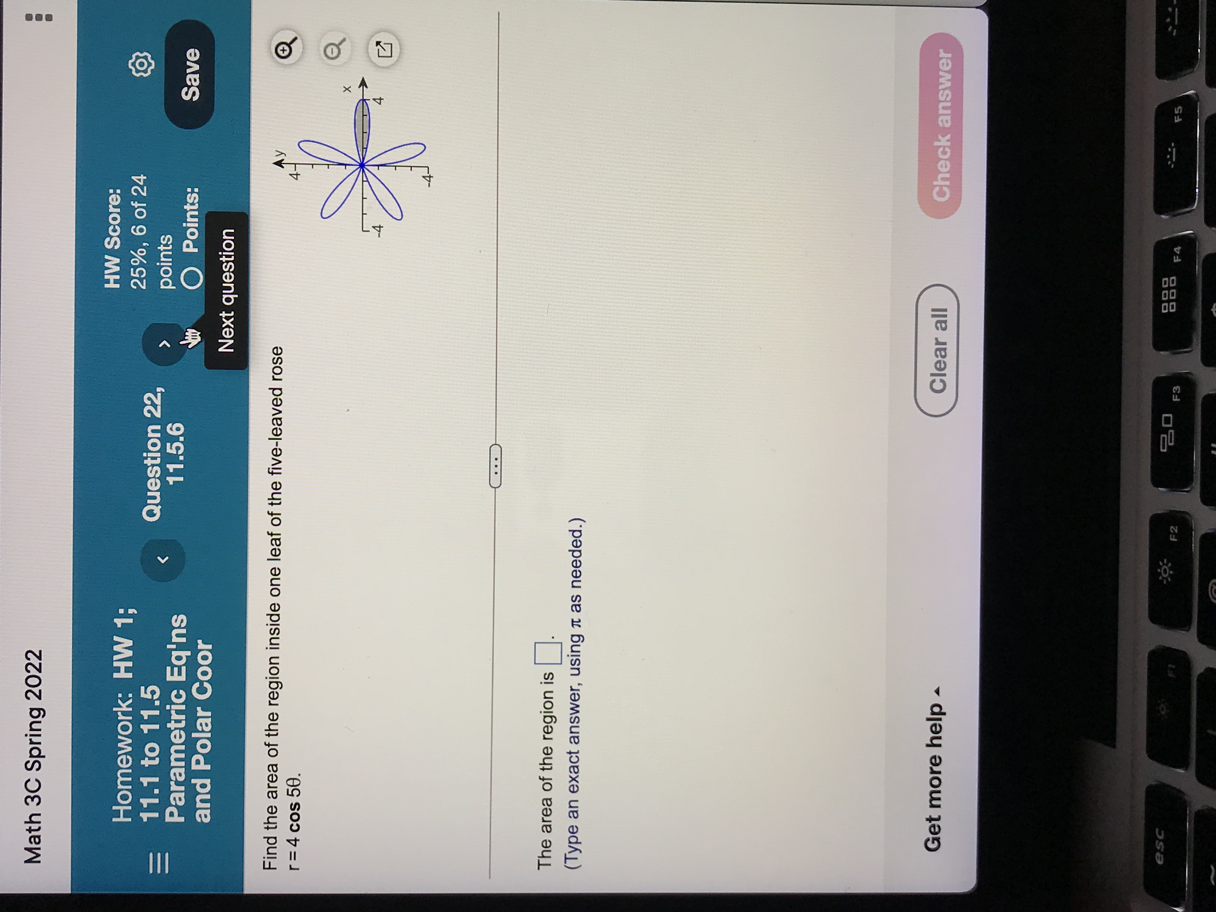 points Part 1 of 5 and Polar Coor O Points: Save 0
