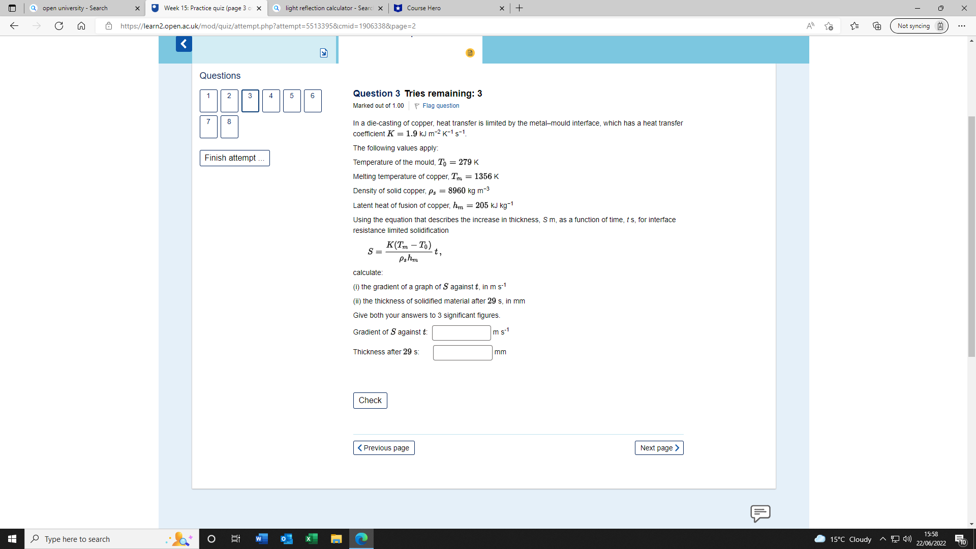 | @ open university - Search * Week 15: Practice quiz