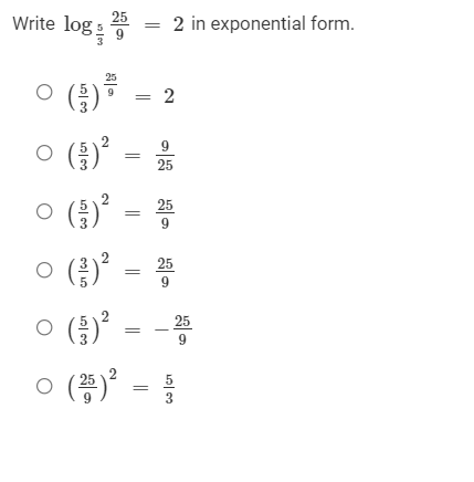 h in logarithmic form. O log, h = a O log, a