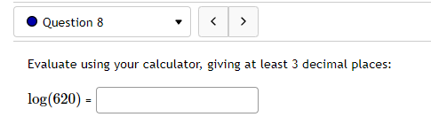 logarithm. log10 (10, 000, 000 )=Question 8 > Evaluate using your calculator,