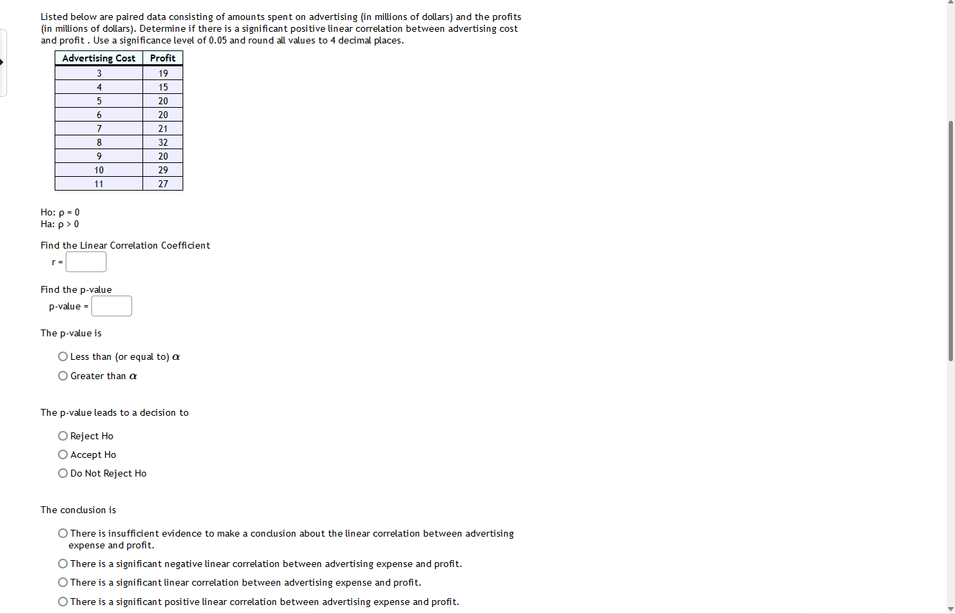 billions of dollars in t years since 1995. A linear model for