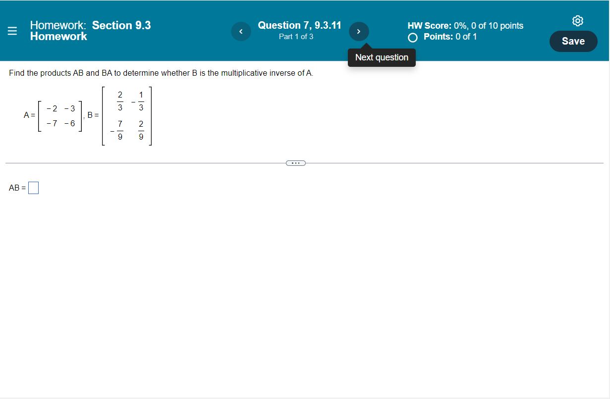 find the multiplicative inverse of an invertible matrix A, perform row operations