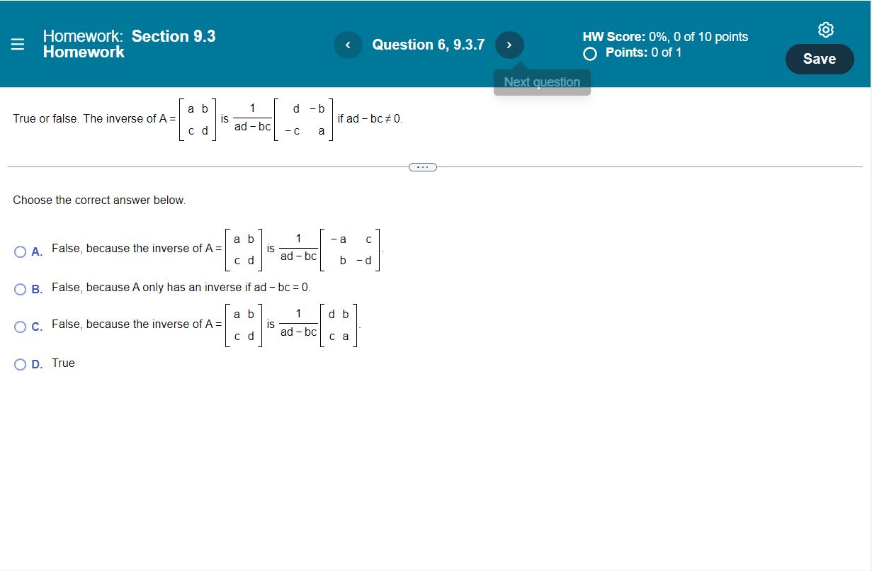system by using an inverse matrix. - 4x - 5y - 5z