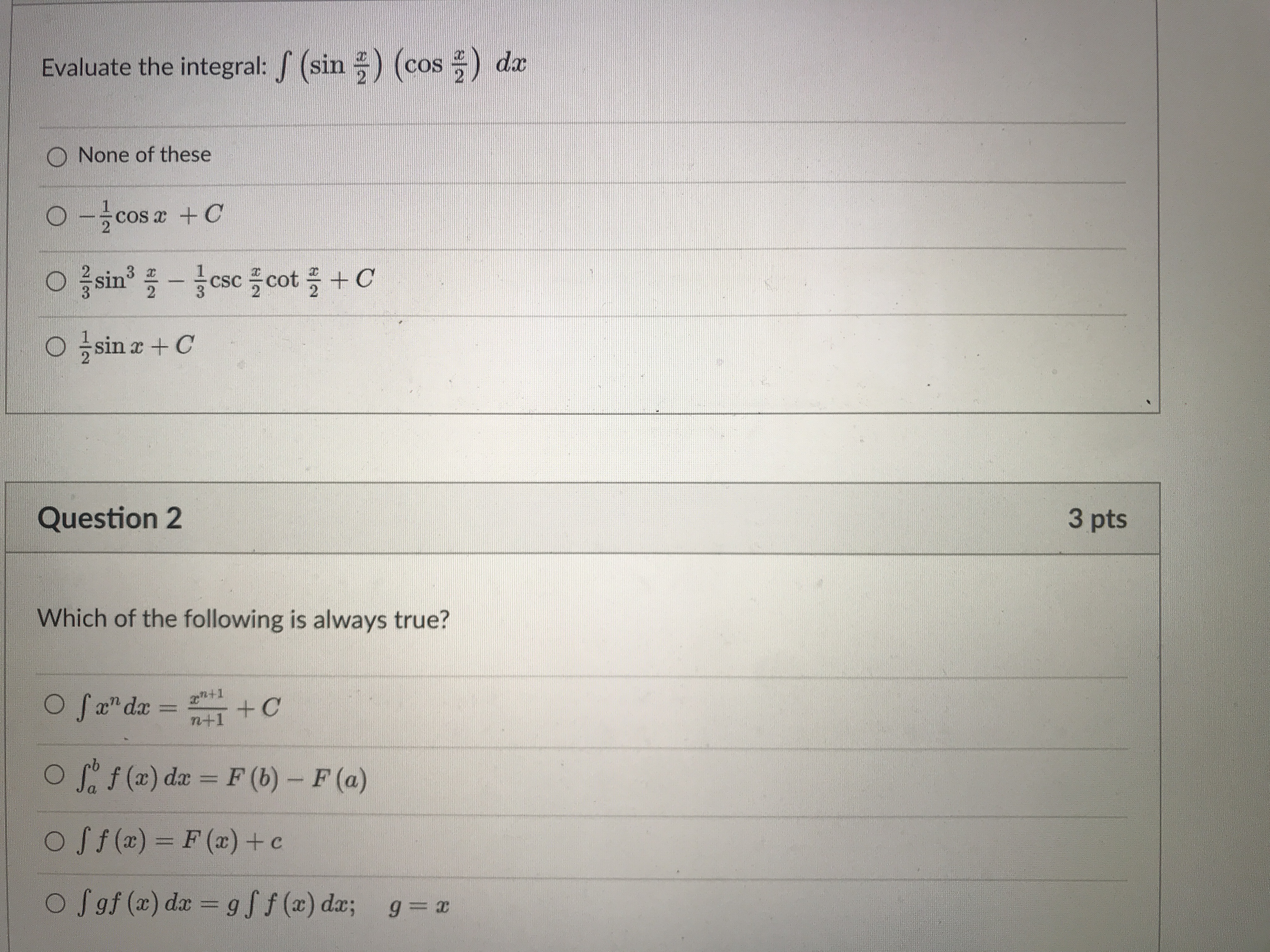  Evaluate the integral: S (sin = ) (cos = ) dx