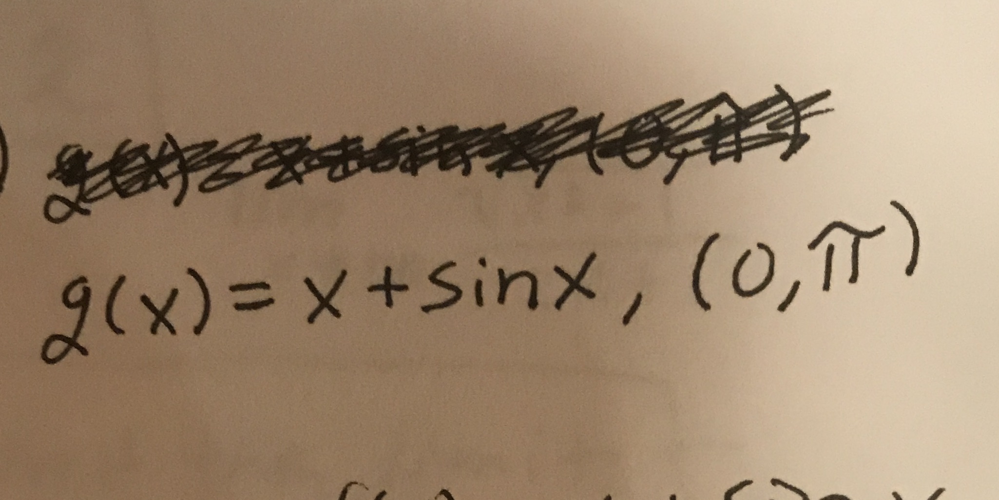  Determine whether the following function is increasing on the given interval.