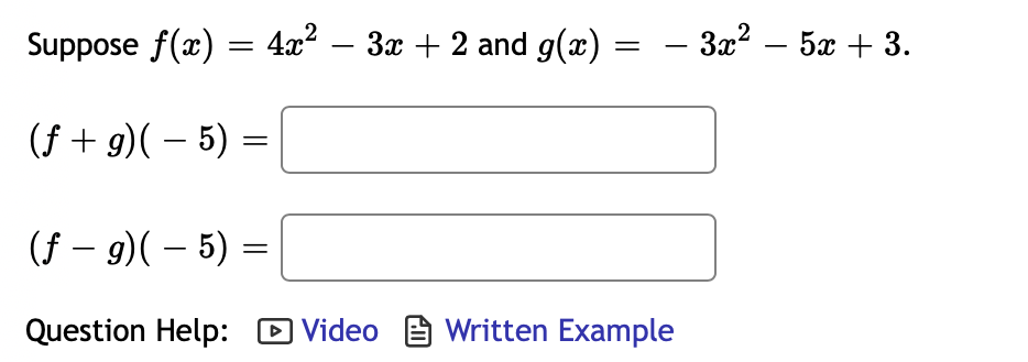 5 and b = 10. Compute the following: A.) f (a) +