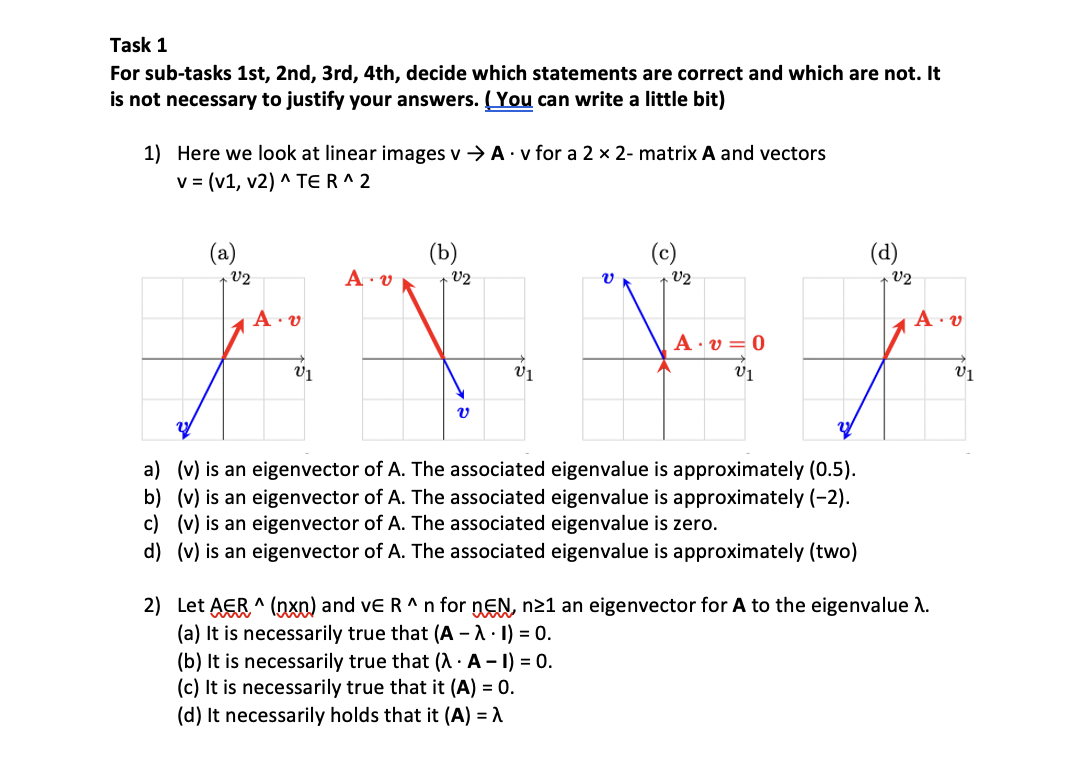  Task 1 For sub-tasks 1st, 2nd, 3rd, 4th, decide which statements