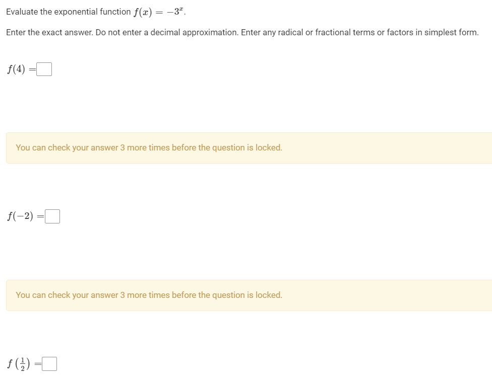 Enter the exact answer. Do not enter a decimal approximation. Enter any