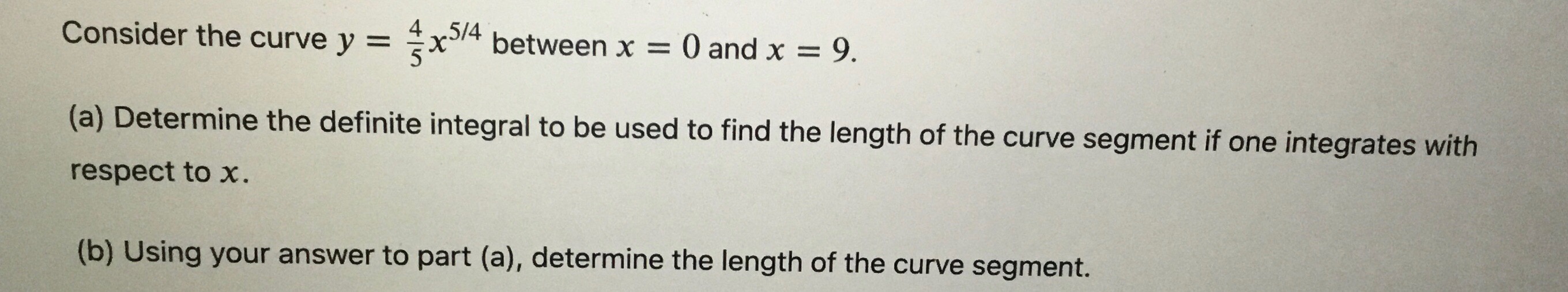0 and x = 9. (a) Determine the definite integral to be
