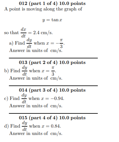 I need help with this calculus question. Thanks! 012 (part 1
