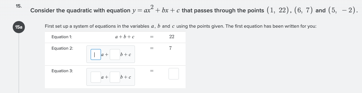 2 Let z = t be arbitrary. 14a Solve Equation 1 for
