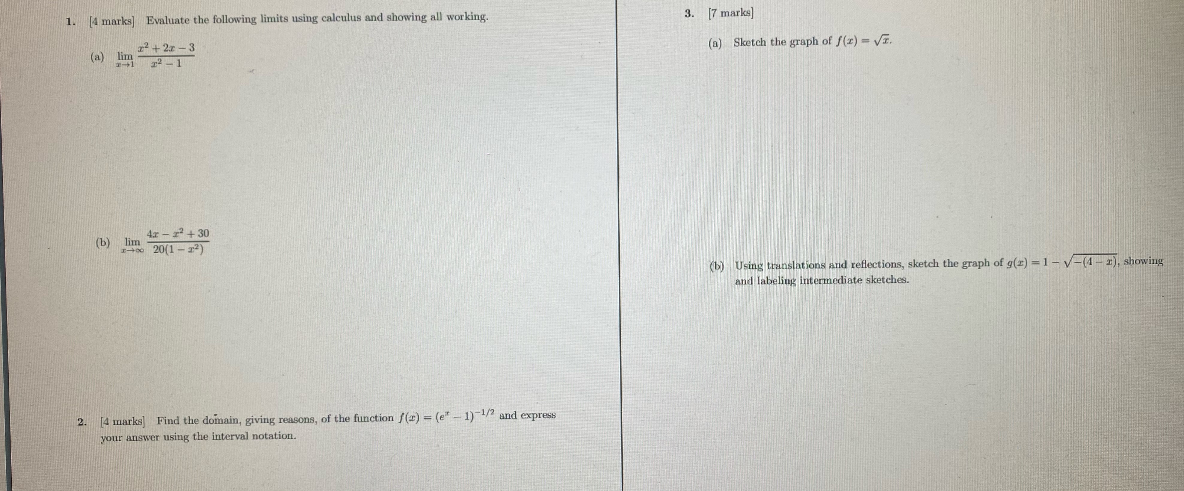 all working: 5. [12 marks] Using calculus and showing all your working,
