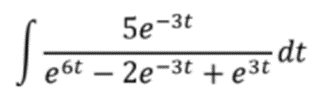 5e3t dt 2e3t + e3t