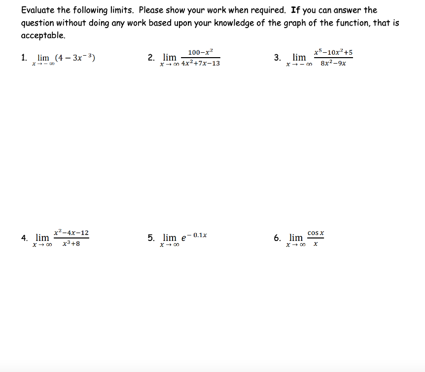 doing any work based upon your knowledge of the graph of the