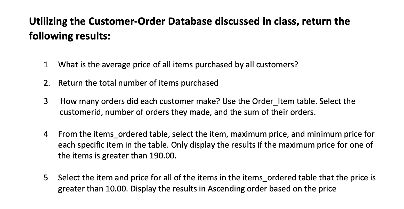 1 What is the average price of all items purchased by all