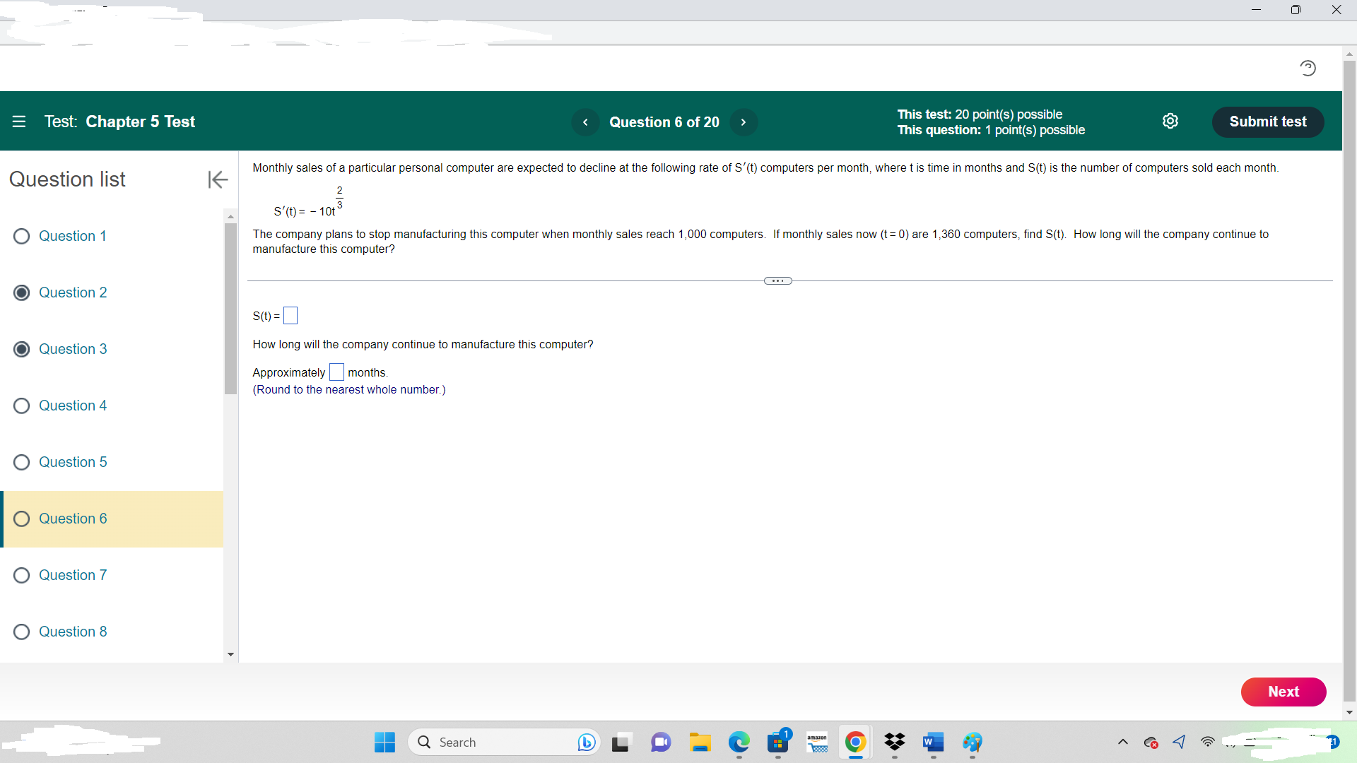 1 X5 - 4X + 5 Question 2 2 x - 2