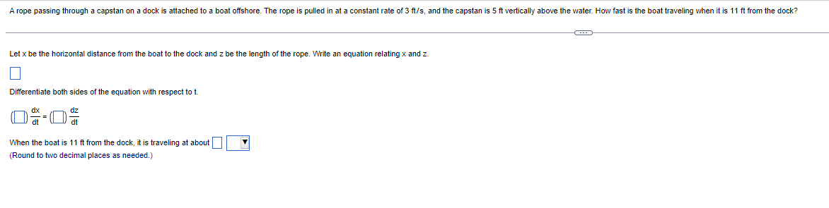 A rope passing through a capstan on a dock is attached