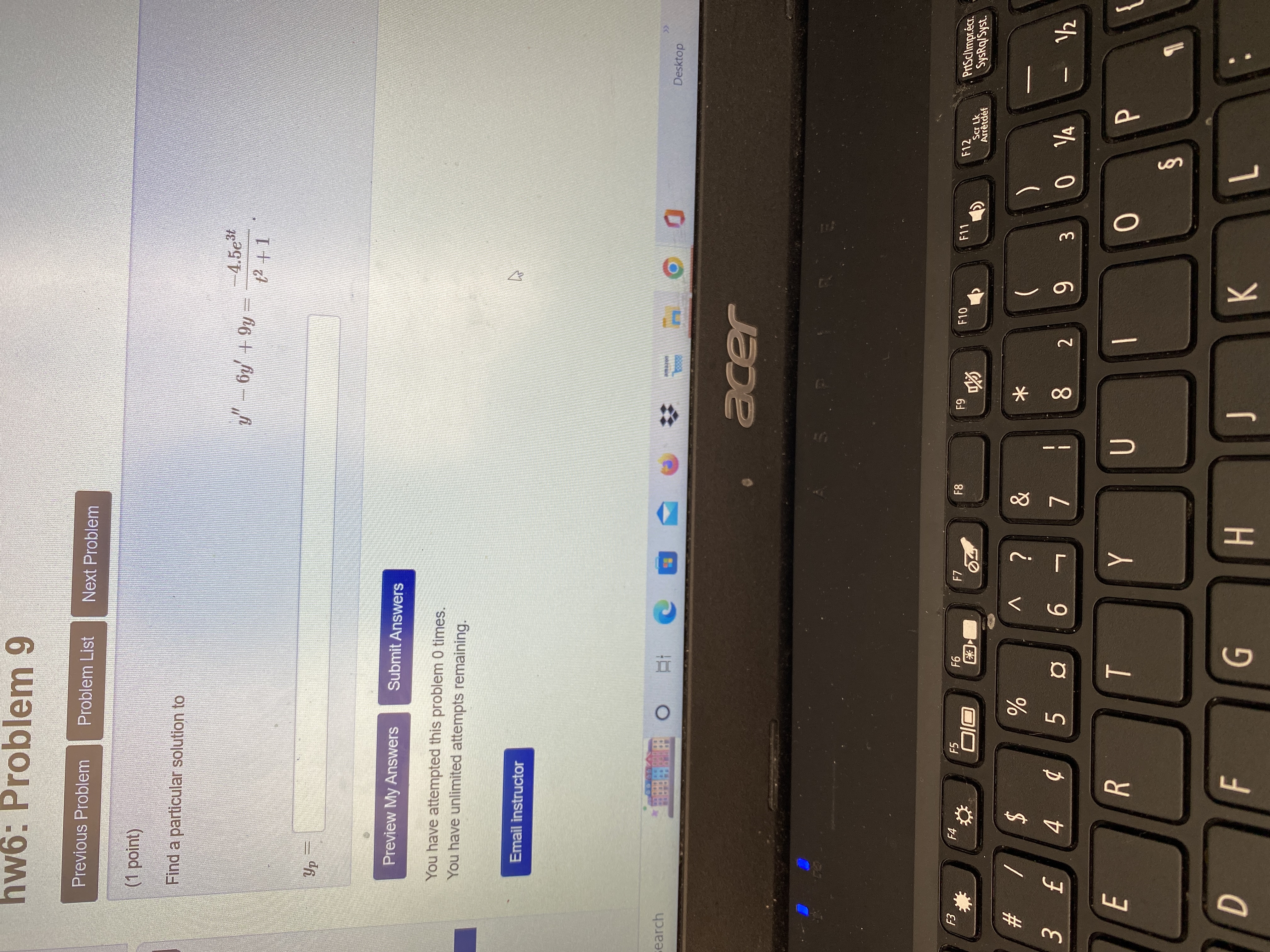 = 11. Preview My Answers Submit Answers You have attempted this problem