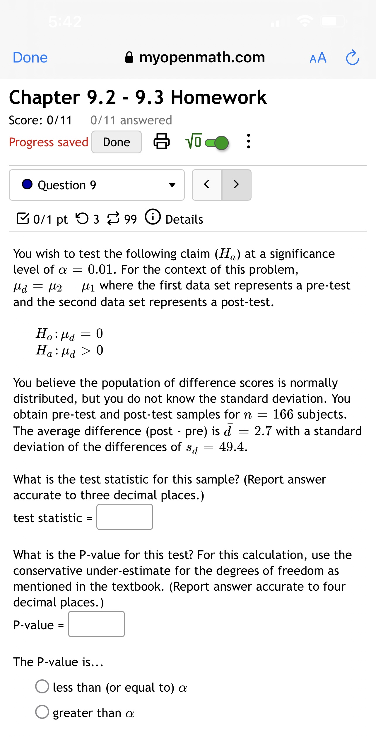 . . Question 5 0/1 pt 9 3 99 0 Details Test