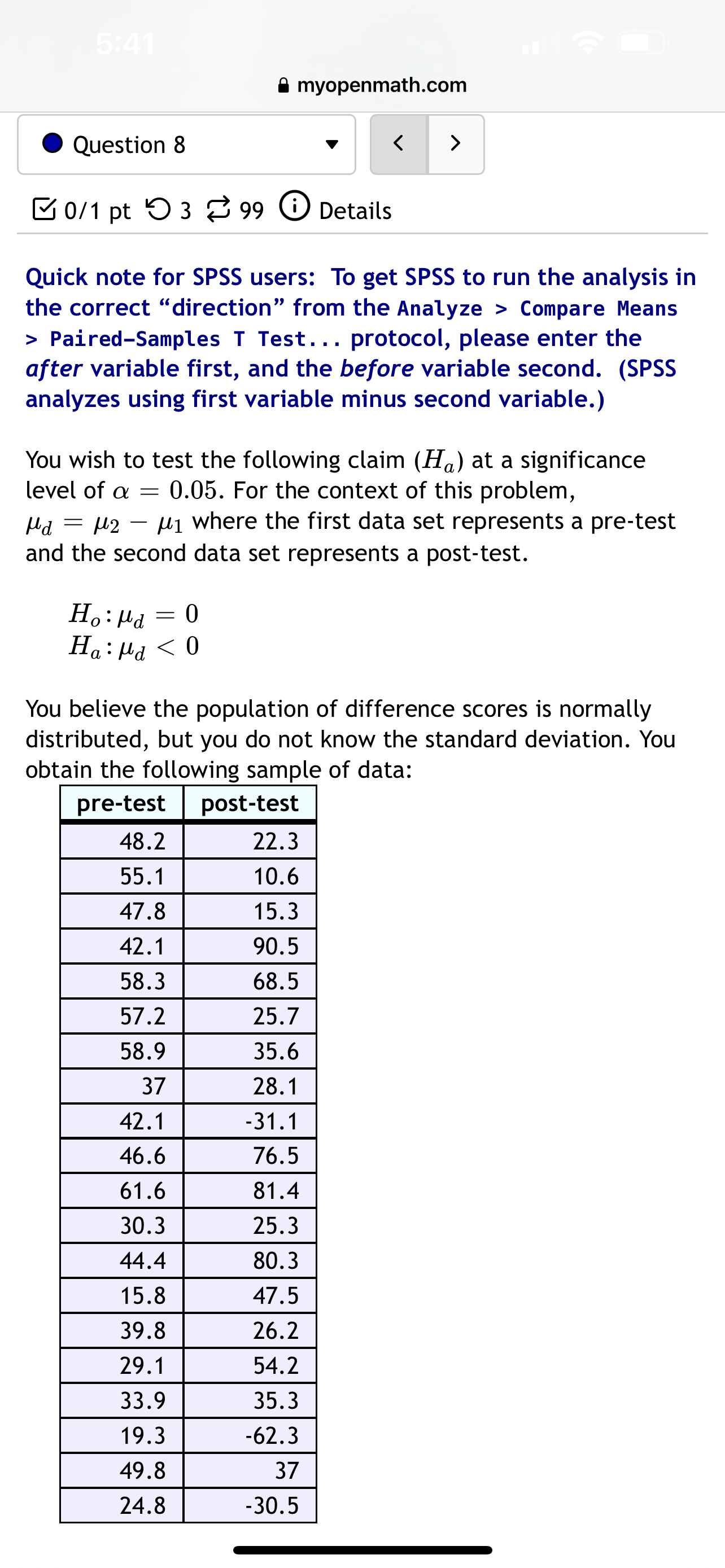 :PN MD O The test is: left-tailed two-tailed right-tailed O O The