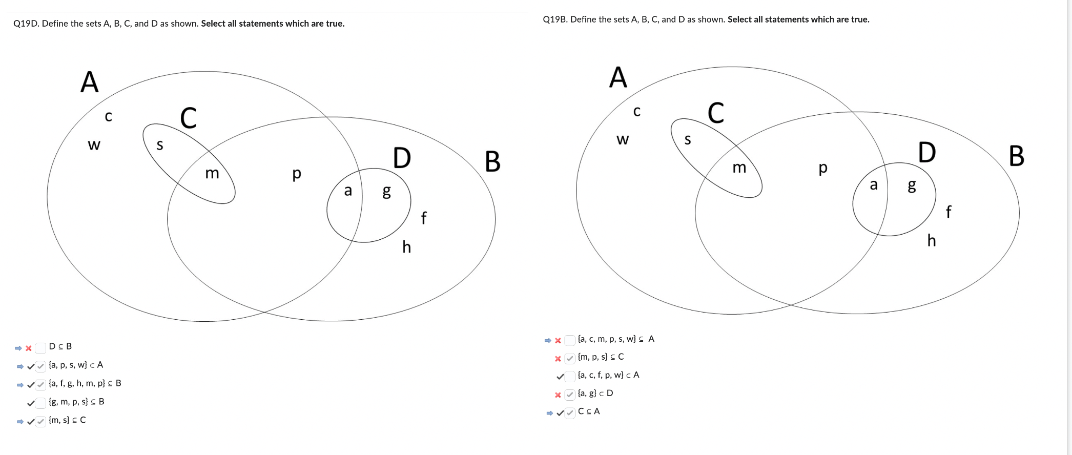 sets A, B, C, and D as shown. Find An Bn C.