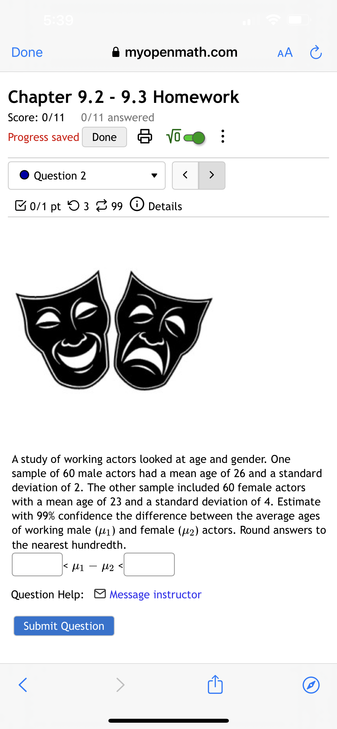 99 (9 Details You wish to test the following claim (Ha) at