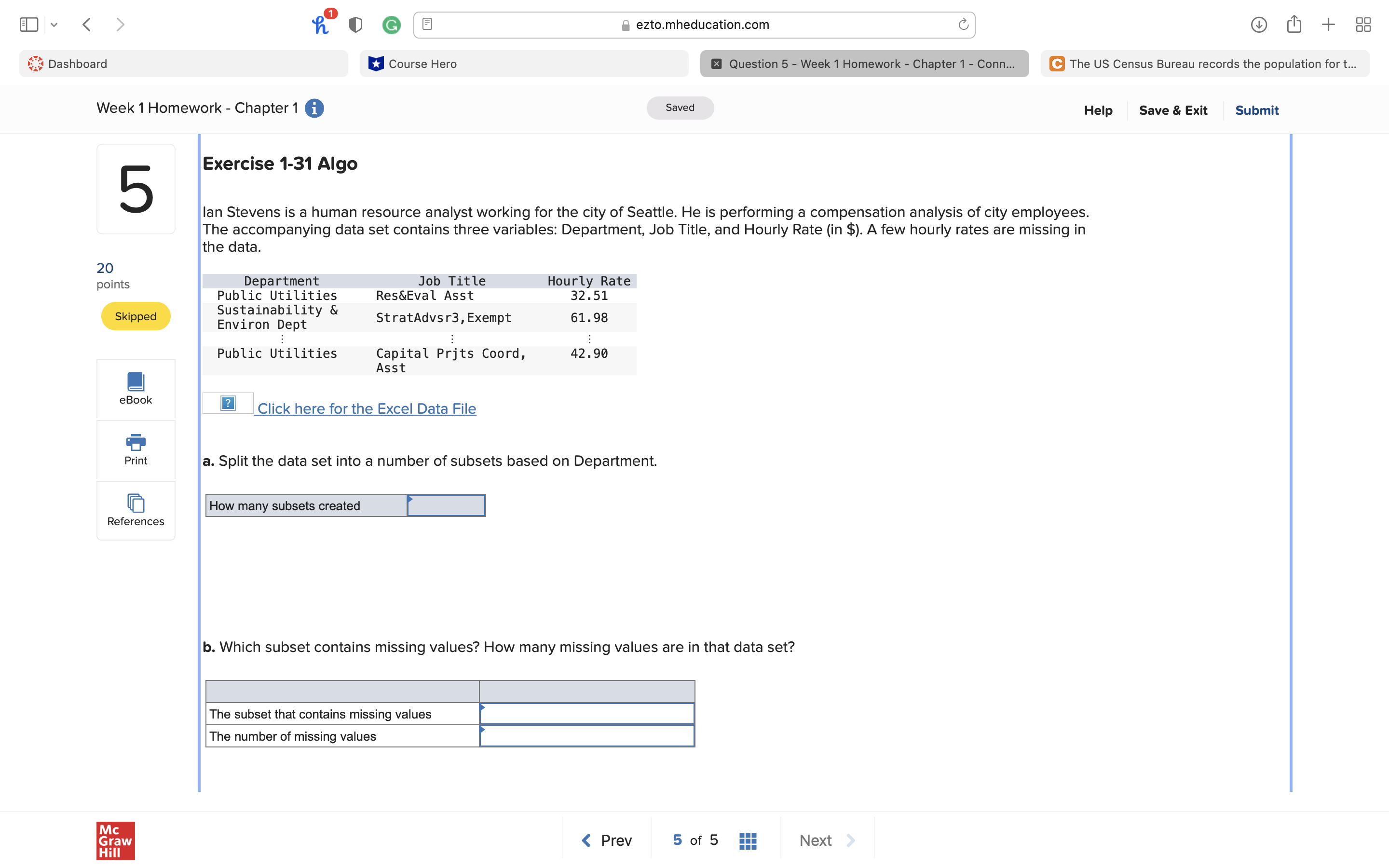 [I] + {:4 Dashboard u Course Hero a The US Census Bureau