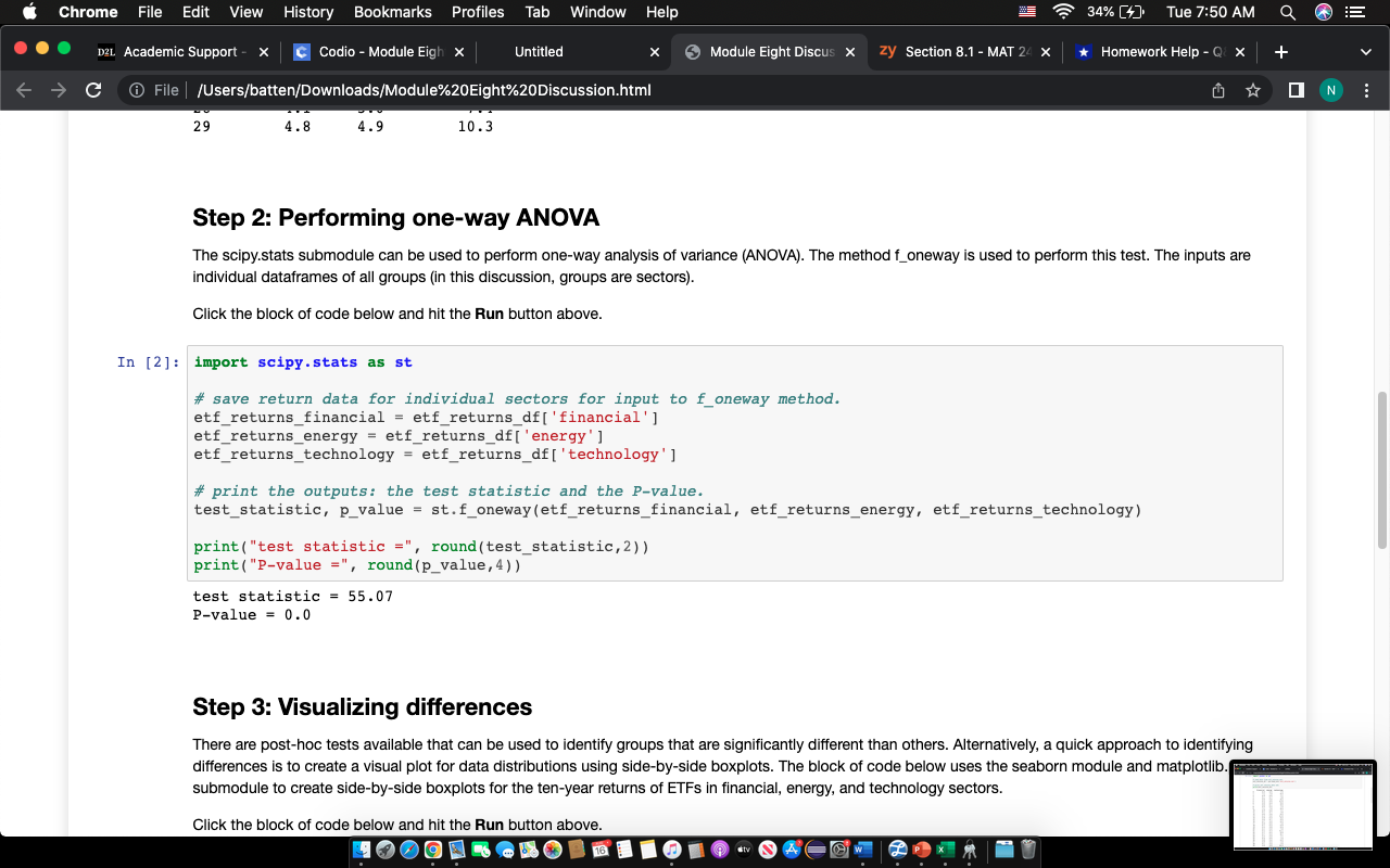 words.Report the level of significance.Include the test statistic and the P-value. See